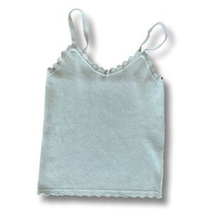 MINE Knit Crop Top Powder Blue‎ Size S
